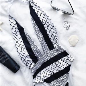 Naked lace Mermaid monokini with high leg cut